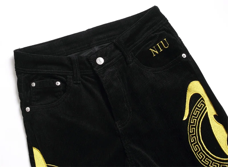 Men's Colorful Graffiti Printed Jeans Y2K Colorful Slim Fit Tapered Elastic Casual Pants Fashion Street Clothing Small Foot Pant