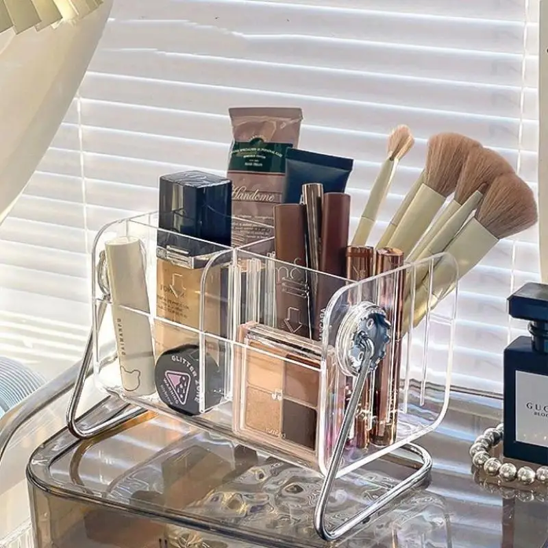 

Desktop Lipstick Cosmetics Storage Transparent Shelf Student Dormitory Acrylic Rotating Makeup Shelf