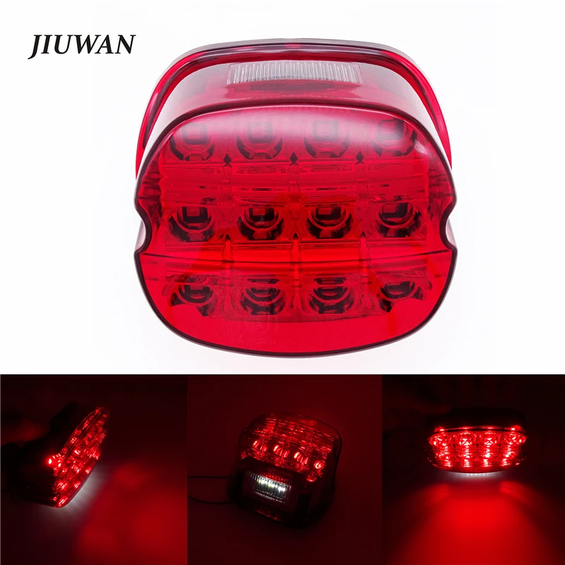 

1 Pcs 12V Universal Motorcycle LED Tail Light License Plate Lamp Brake Light Accessories for Harley Dyna Fat Boy Glide Low Rider