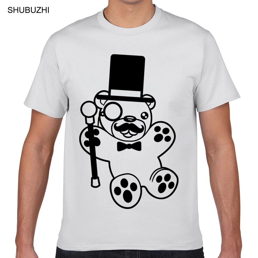 

Tops T Shirt Men sir mr gentlemen cylinder stock monokel glasses no Hip Hop Vintage Custom Male Tshirt