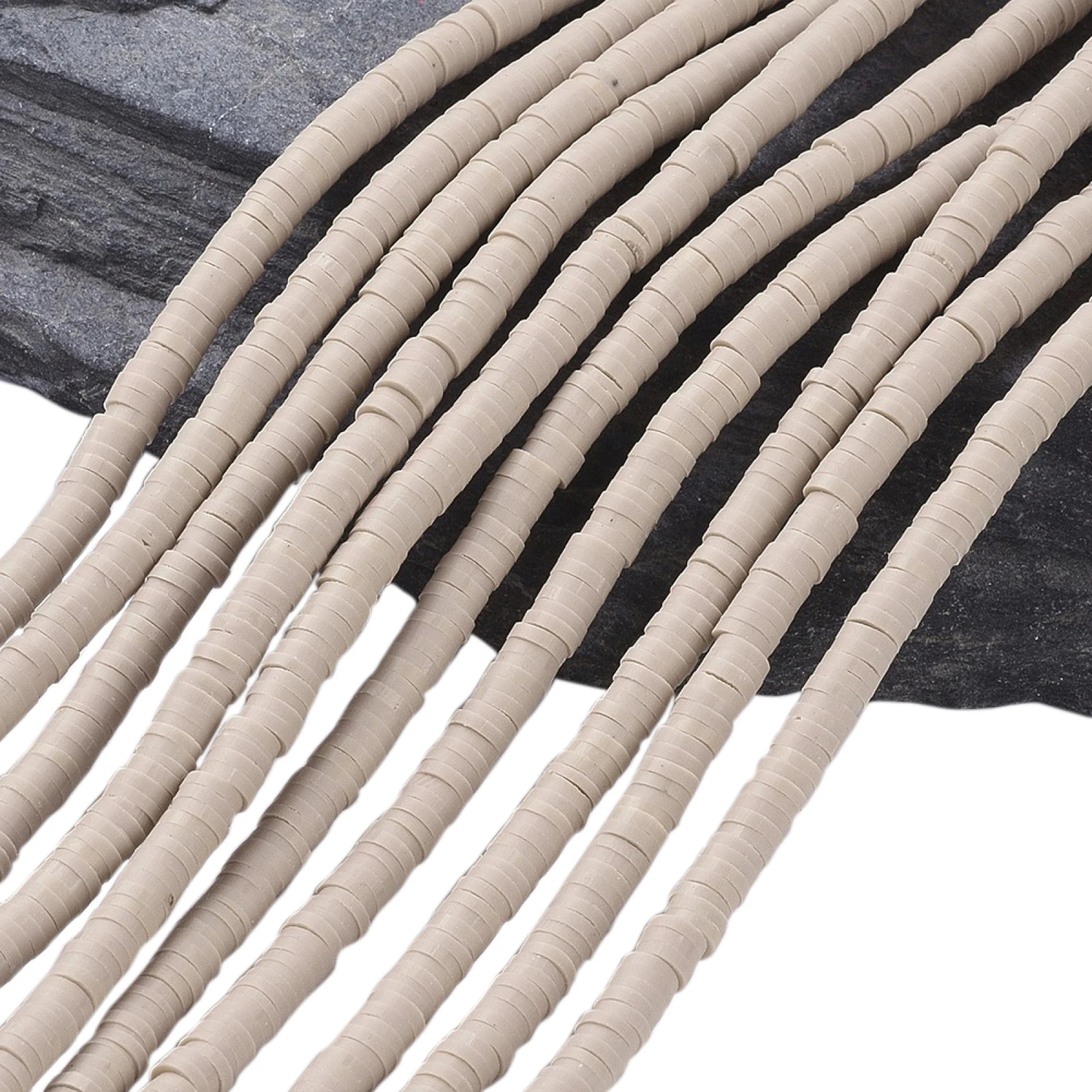 4mm 5mm 6mm Colorful Flat Round Handmade Polymer Clay Beads Disk Loose Spacer Beads For DIY Jewelry Making Bracelet Accessories