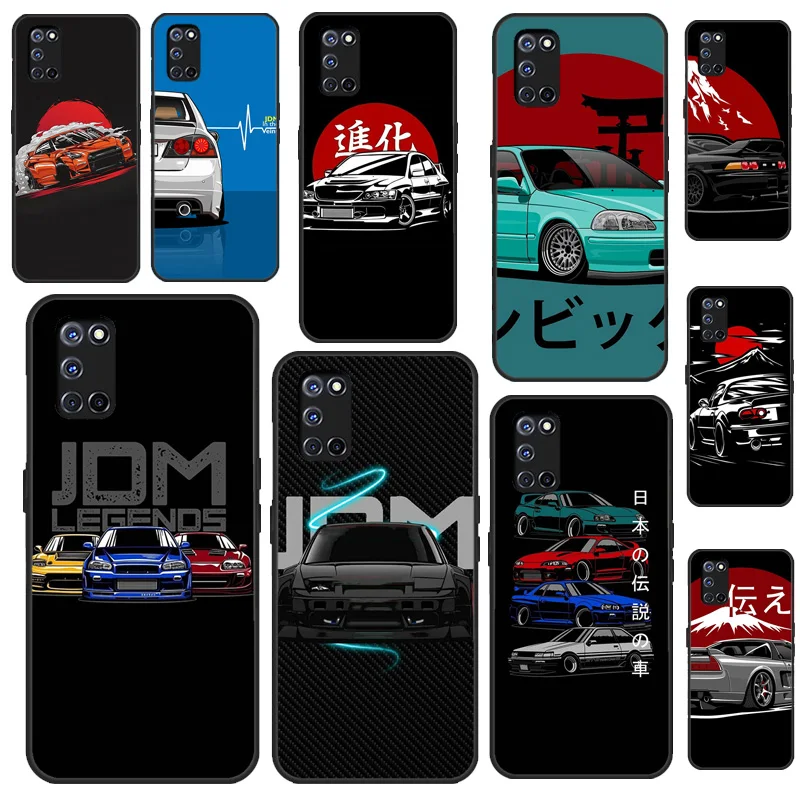 Sports Car JDM Drift For OPPO A5 A9 2020 A31 A53 A52 A72 Reno 2 Z Find X3 Pro A3S A91 A93 A15 A1K Phone Case