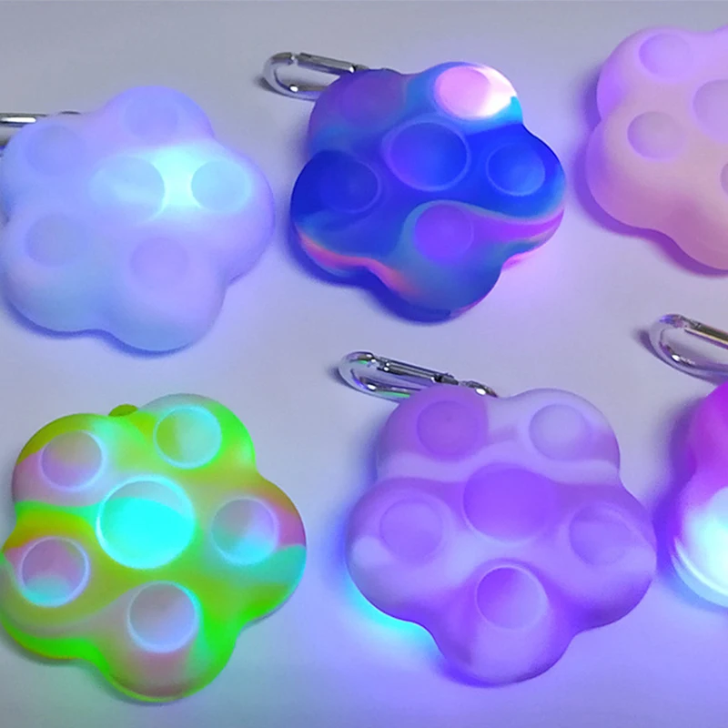

Cat Paw Fidget Its Squeeze Toy Luminous Children Adult Anti-stress Fingertip Sensory Game Kids Autism Relieve Simple Bubble Toys