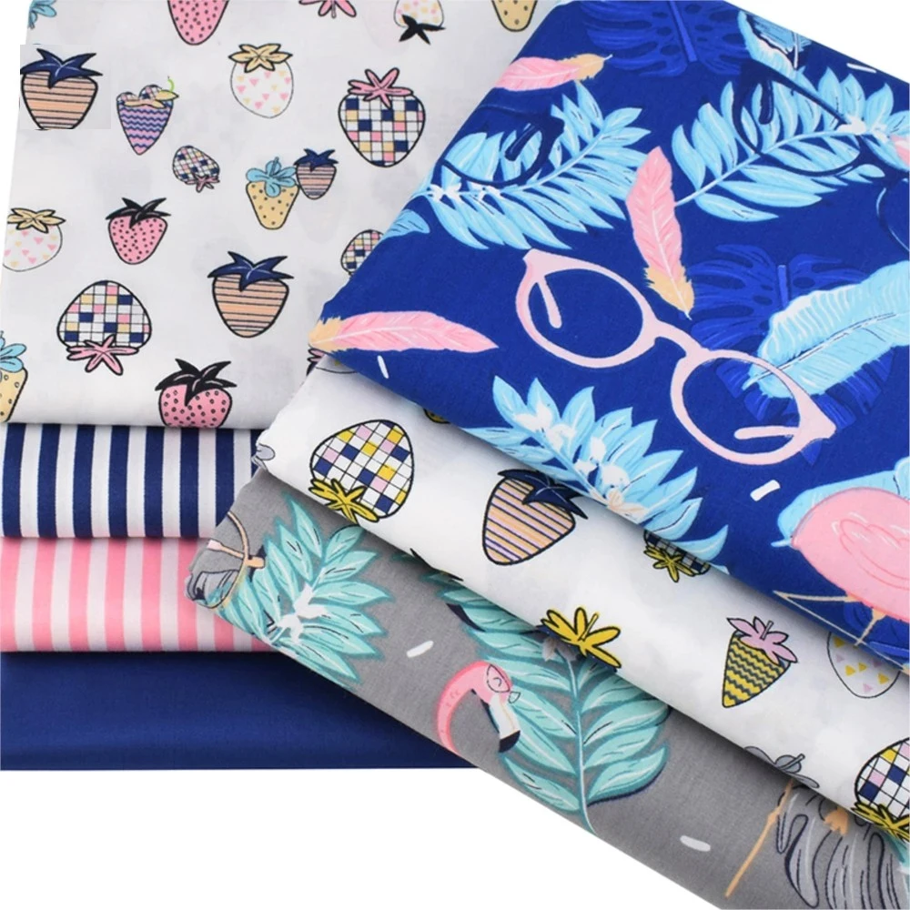 

6pcs/Lot Blue Series Twill Cotton Fabric Patchwork Cloth DIY Sewing&Quilting Fat Quarters Material For Baby&Kids 20*25cm