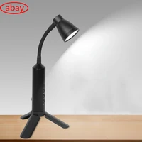 LED Table Light Desk Lamp Black Charging USB Portable Creative Art Iron Bedroom Eye Protection Reading Style Simple Home Decor
