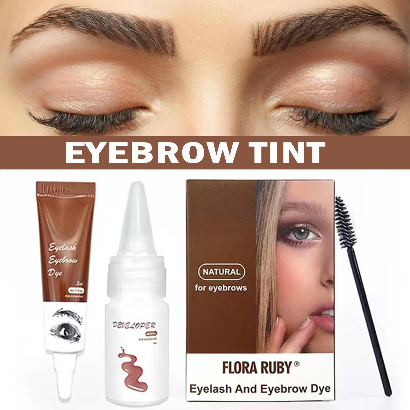 

Semi-Permanent Brow Lash Eyelash Eyebrow Dye Tint Black Brown Color Kit Makeup Home Salon Use Styling Maquiagem Beauty