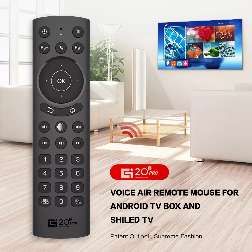 

G20S PRO 30 Button Voice Remote for Smart TV Set Top Box 2.4G Wireless Air Mouse Protable Electronic Smart Home Accessories