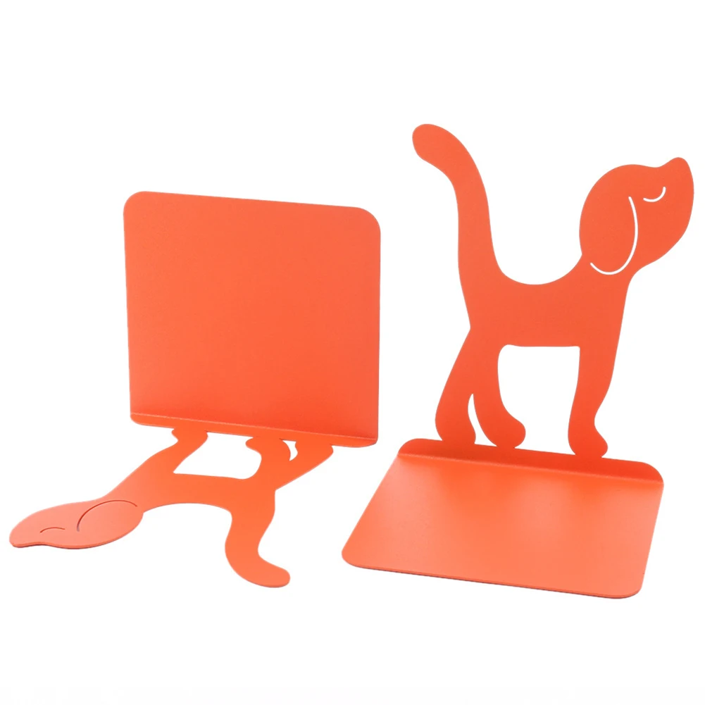

1pair Dog Shape Vintage Puppy Gift Metal Bookend Reading Stand Cartoon Home Zinc Alloy Desk Organizer Student Office School