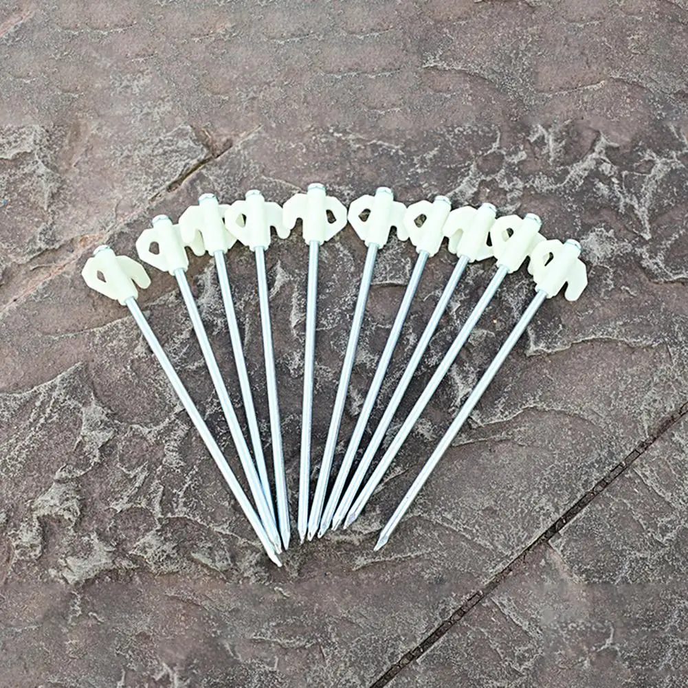 

Отличные нержавеющие высокопрочные заземляющие якоря, гвозди для навеса, светящиеся колышки для палатки, 1 комплект