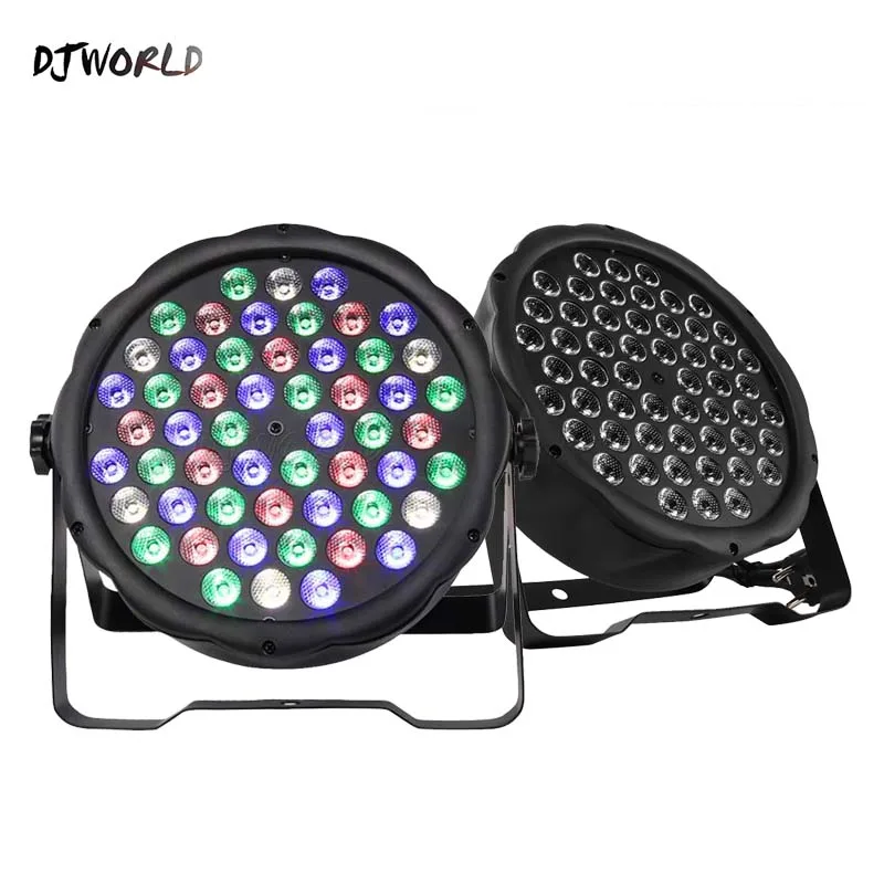 

DJWORLD 54x3W LED Flat Par RGBW Color Lighting Strobe DMX 512 Stage Effect Light For Dj Disco Bar Party Wedding Stage Lights