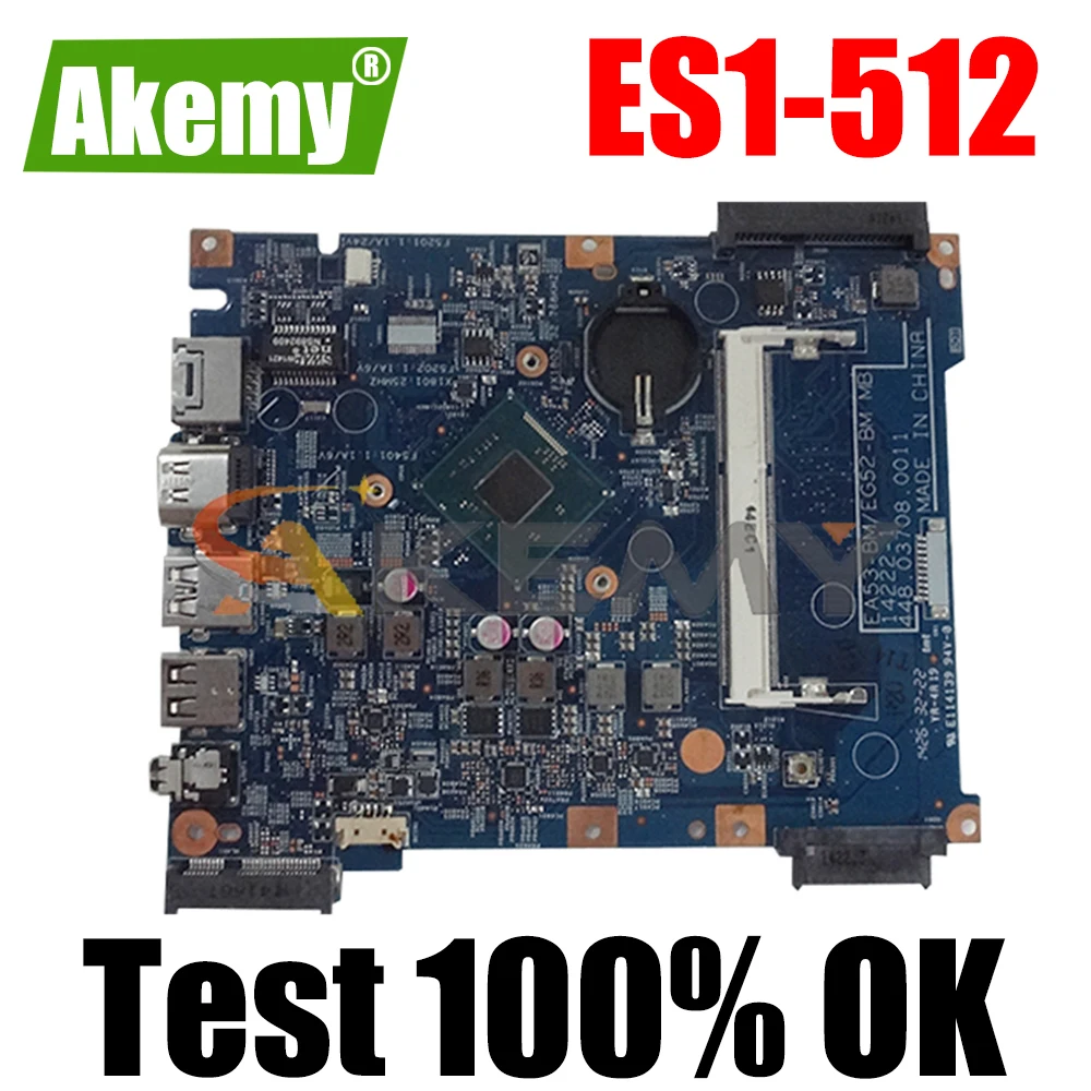 

AKEMY NBMRW11002 NB.MRW11.002 Main board For acer acer Aspire ES1-512 laptop motherboard 448.03703.0011