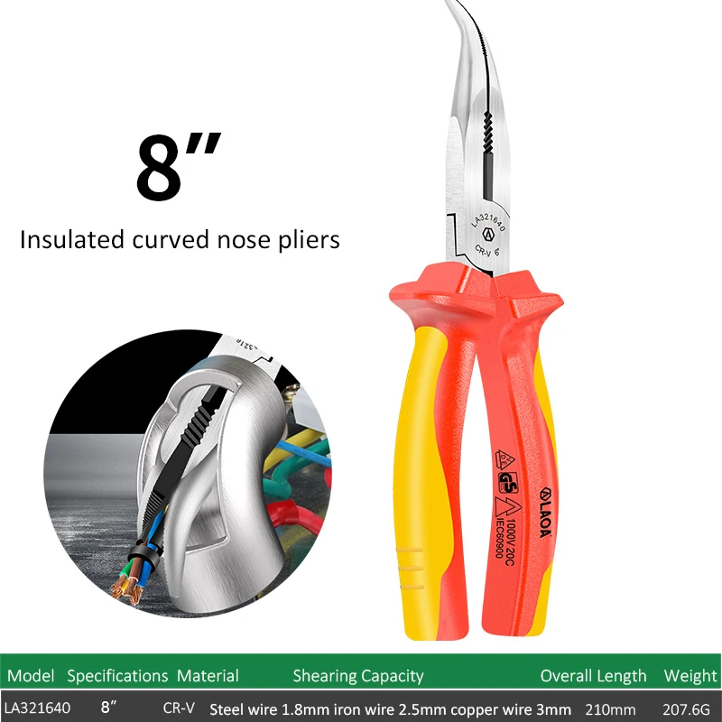 

Изогнутые плоскогубцы LAOA из стали Cr-V