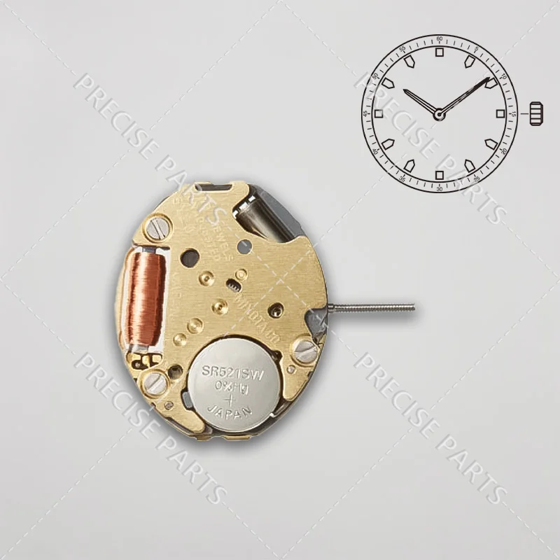 Новый механизм 5Y20 кварцевые часы золотой для ремонта часов с 2 стрелками Япония