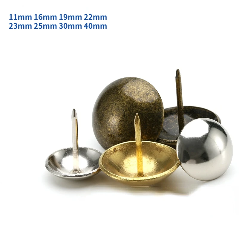 

11 мм-40 мм золотистая Серебристая обивка для ногтей ювелирные изделия сундук подарок винный чехол деревянная коробка для дивана обуви декор...