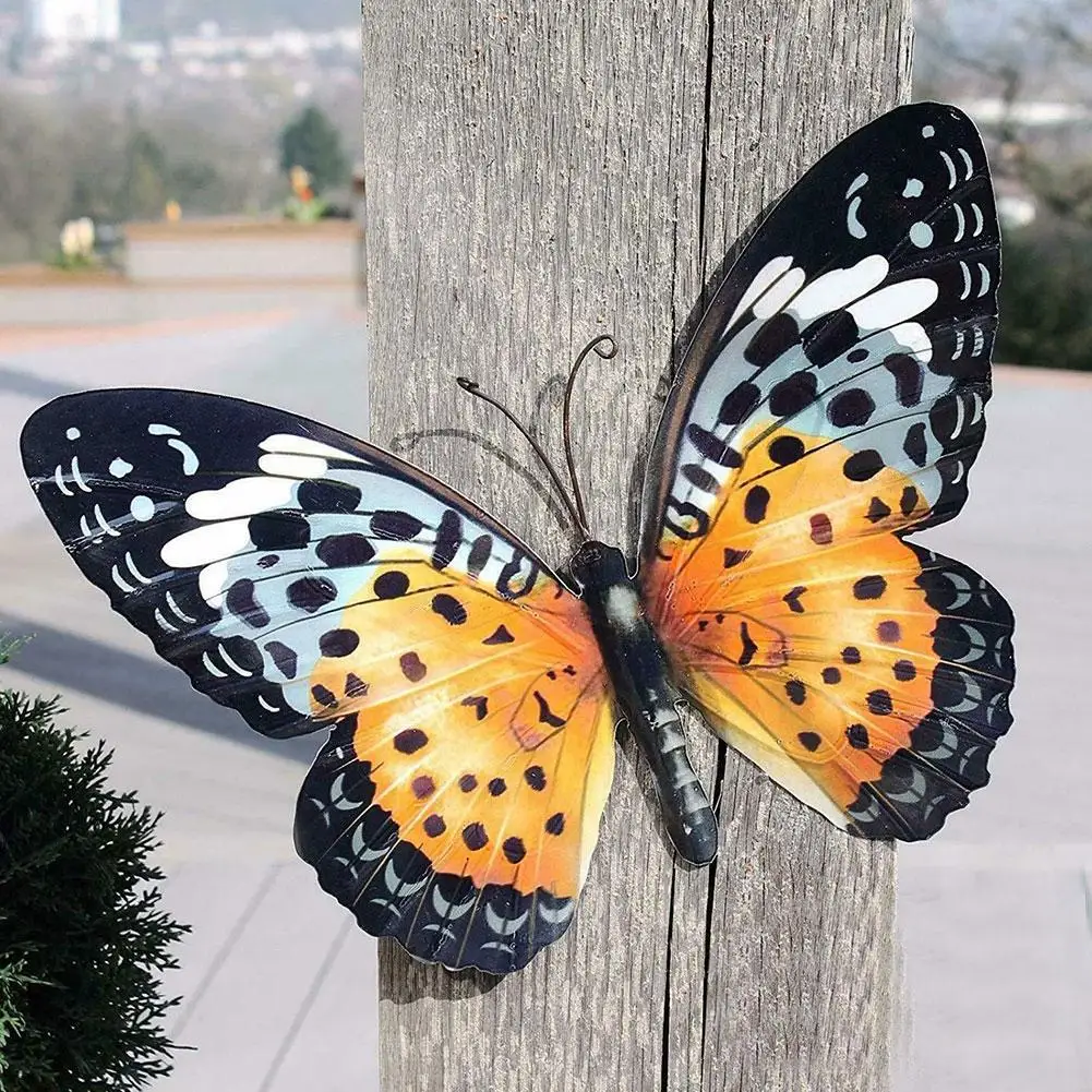 Настенный декор с железной бабочкой подвесная скульптура для дома улицы спальни