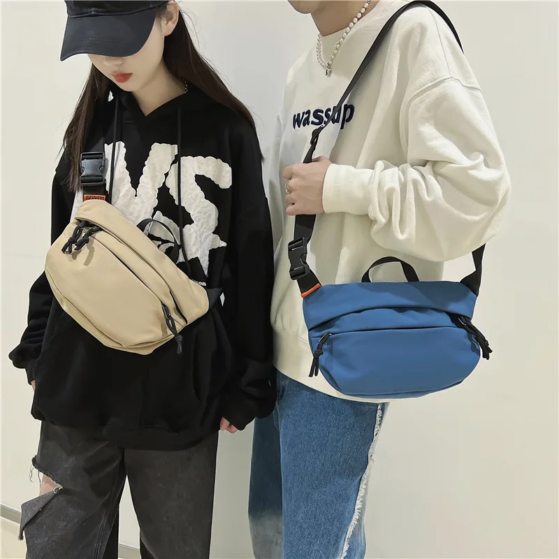 

Fashion Canvas Crossbody Chest Bags for Women 2022 Small Men Shoulder Messenger Bag Students Cotton Cloth Unisex Handbags Phone