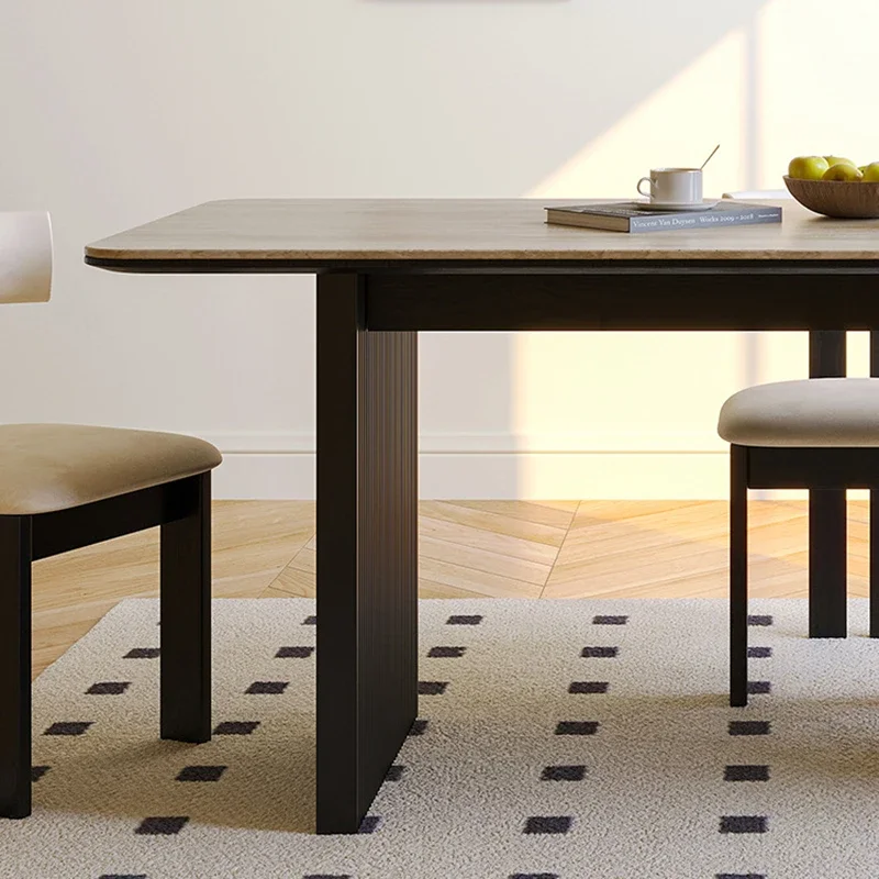 Французский винтажный обеденный стол в стиле рок итальянский минималистичный