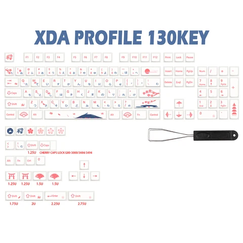 Флюоресцентные колпачки клавиш XDA PBT, 142 клавиш/Набор для Apple MAC, ISO Cherry MX, японские белые колпачки клавиш для самостоятельной сборки, механическая клавиатура на заказ