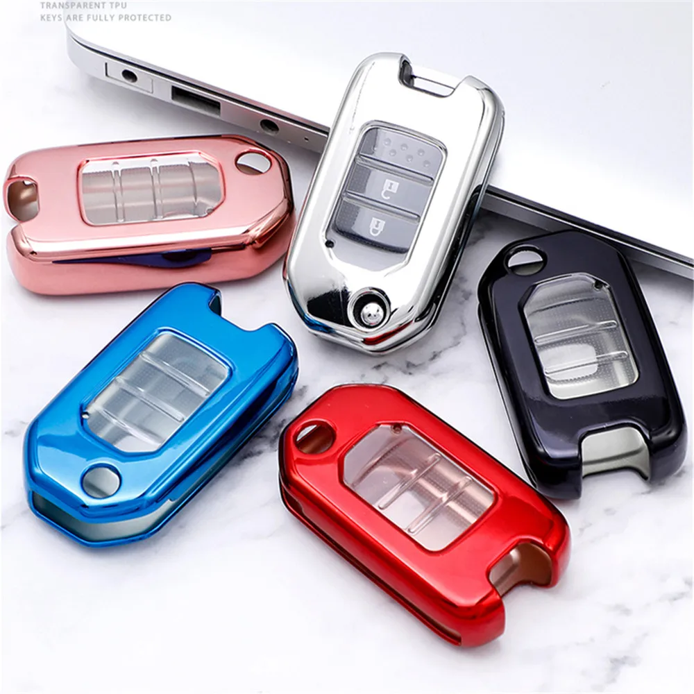 

New Soft TPU Car Remote Key Case Cover Protect Shell Fob for Honda Civic CR-V HR-V Accord Jade Crider Odyssey Pilot Accessories