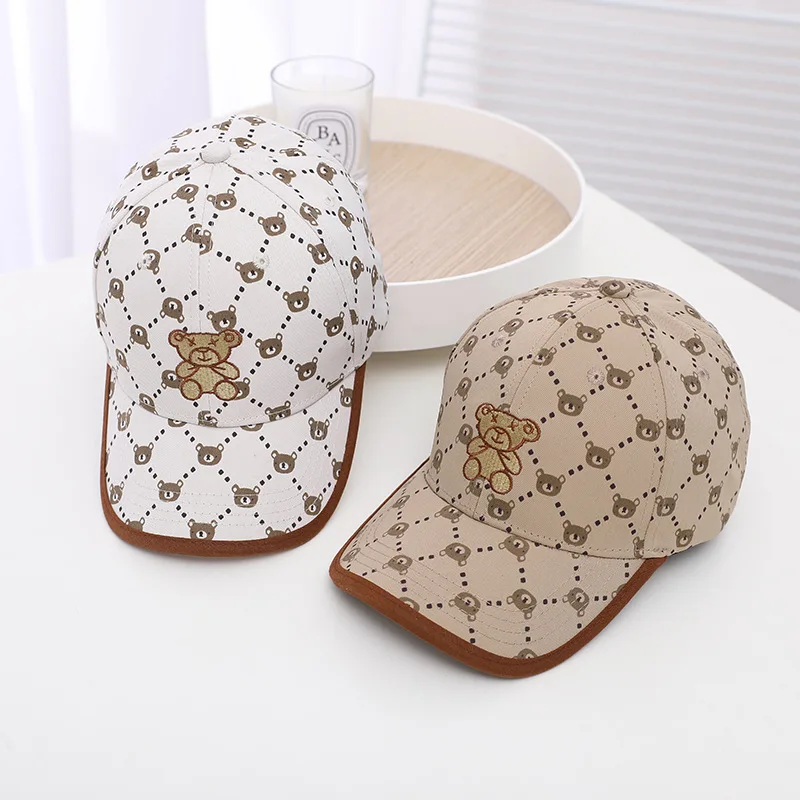 

Children's Baseball Cap Children's Outdoor Peaked Cap Bear Embroidered Baseball Cap Boys and Girls Hip-hop Hat
