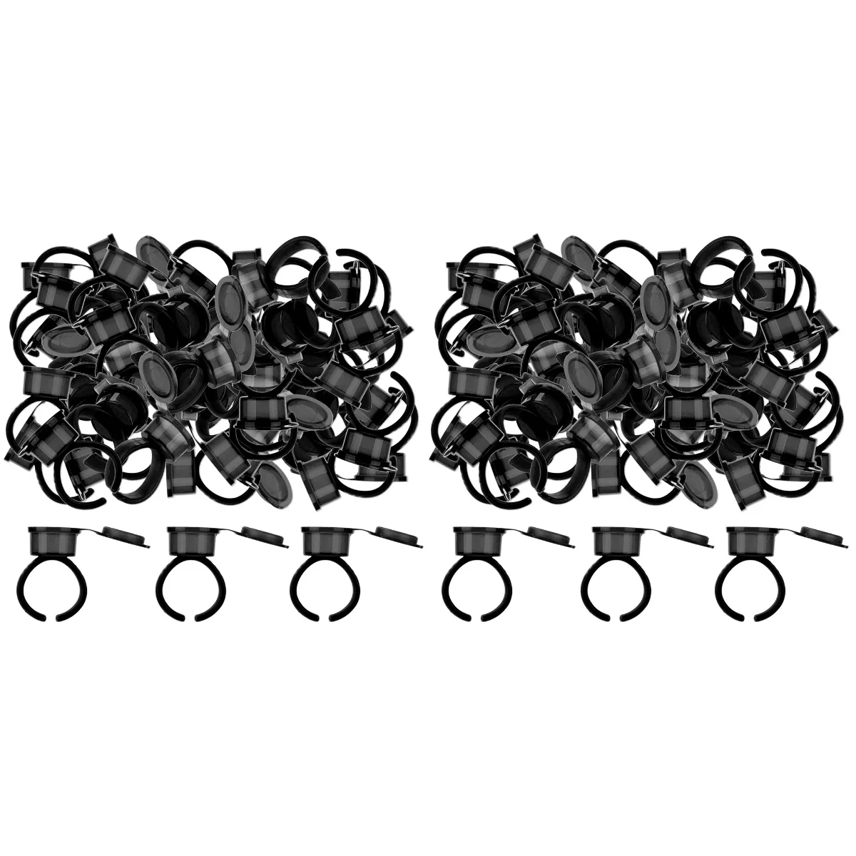 

100 Eyelashes Glue Holder Lash Glue Ring Eyelash Dresser Supplies