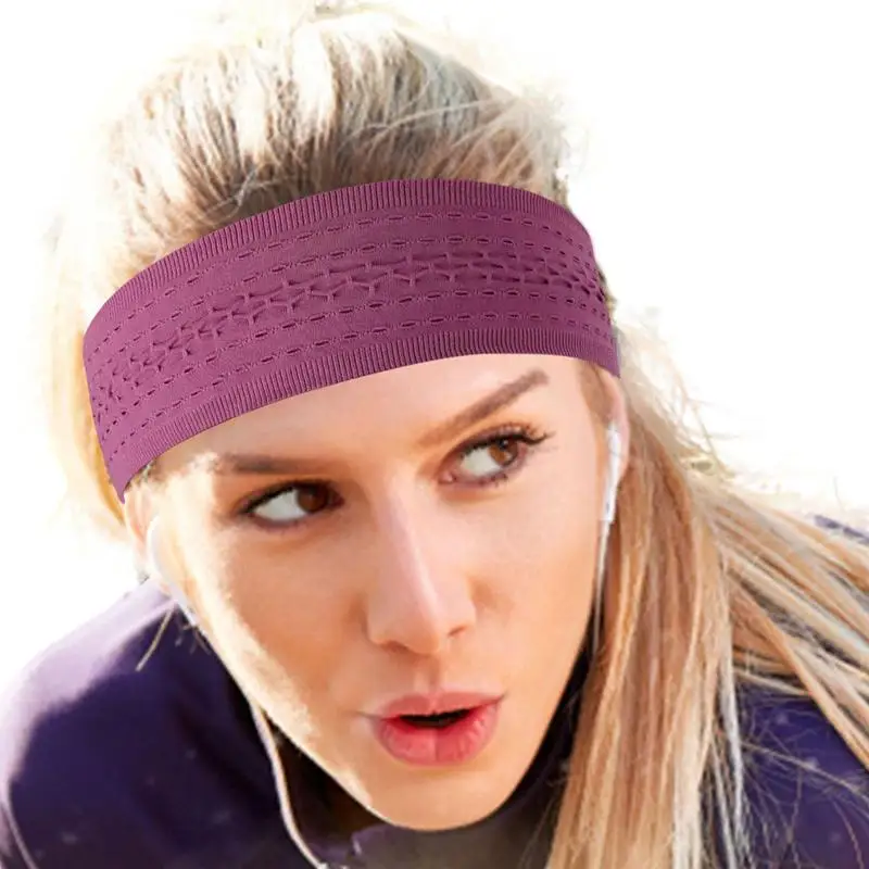 

Workout Headband Thick Non-Slip Elastic Sports Headbands Running Sweat Absorbing Yoga Spa Hairband Hair Accessories For Women