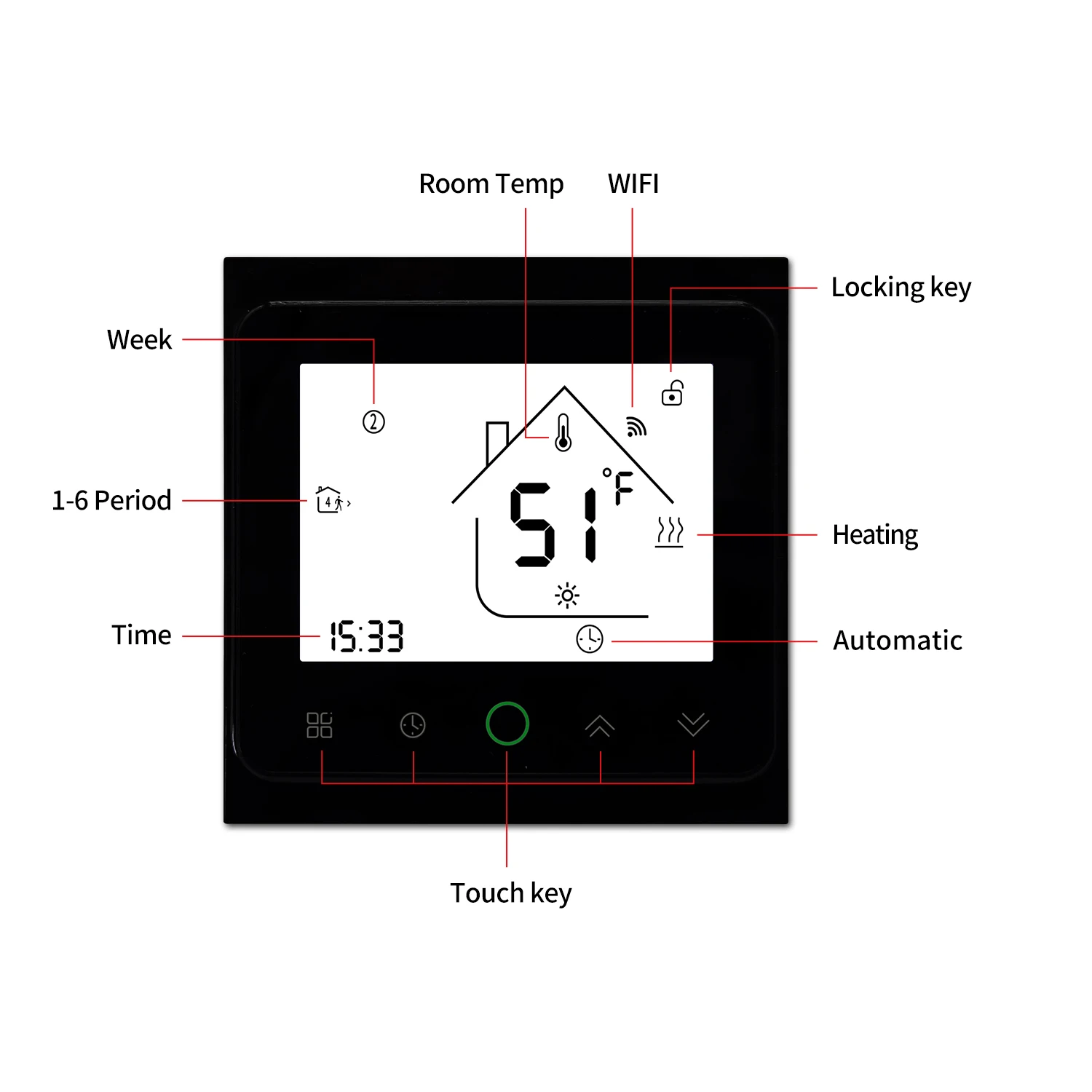 MINCO HEAT AC230V Smart WiFi 16A термостат электрический регулятор температуры подогрева пола