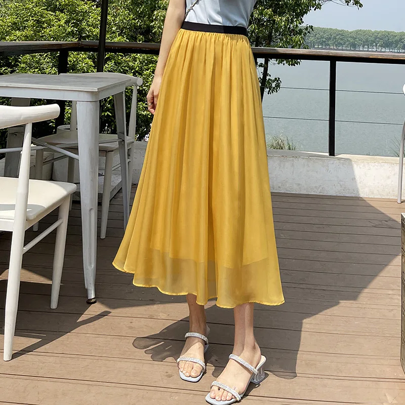 Женская юбка-трапеция с высокой талией |