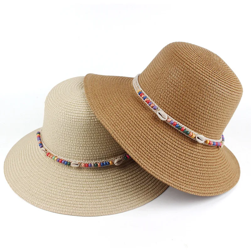 

Bohemia Handwork Sun Hat Women Solid Western Cowboy Hat Lady Beach Hombre Straw Panama Hat Sun Protection Fedora Hats