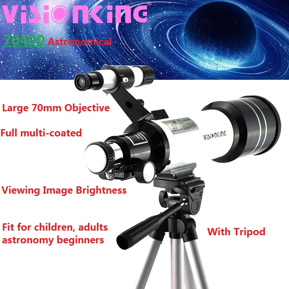 

Visionking 70400 HD Professional Astronomical Portable Tripod Night Vision Deep Space Star View Moon Universe Telescope For Kids