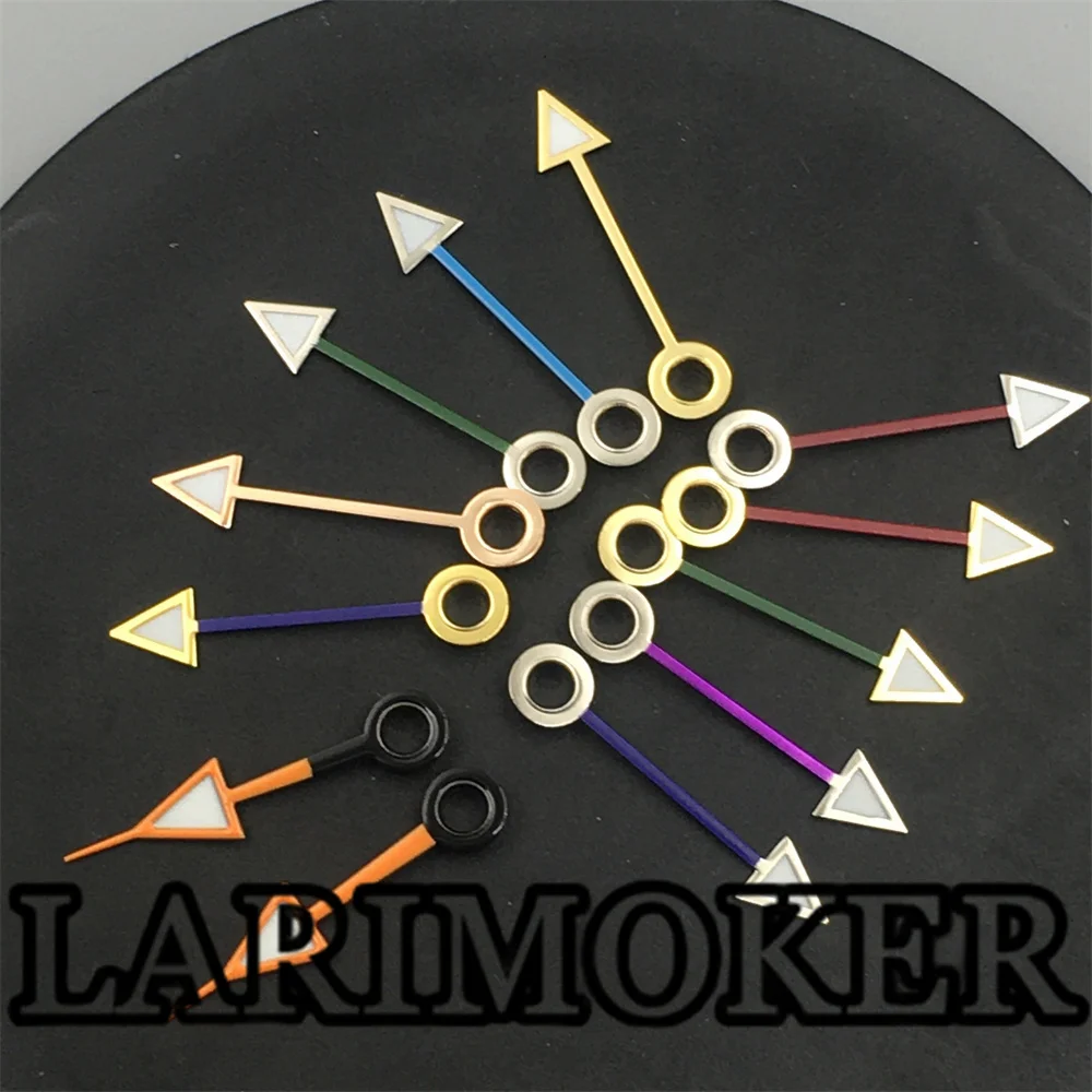 LARIMOKER серебристый синий зеленый красный оранжевый фиолетовый золотой GMT стрелки