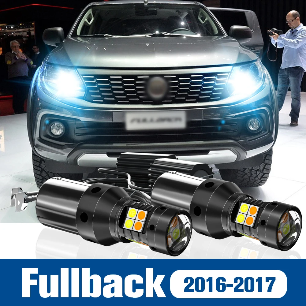 

2pcs LED Dual Mode Turn Signal+Daytime Running Light DRL Accessories Canbus For Fiat Fullback 2016-2017