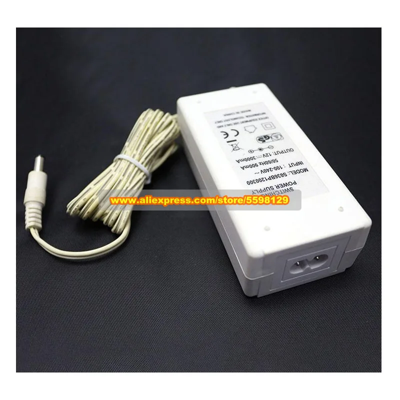 Оригинальный белый импульсный адаптер 12 В 3 А S036BP 1200300 Зарядное устройство для