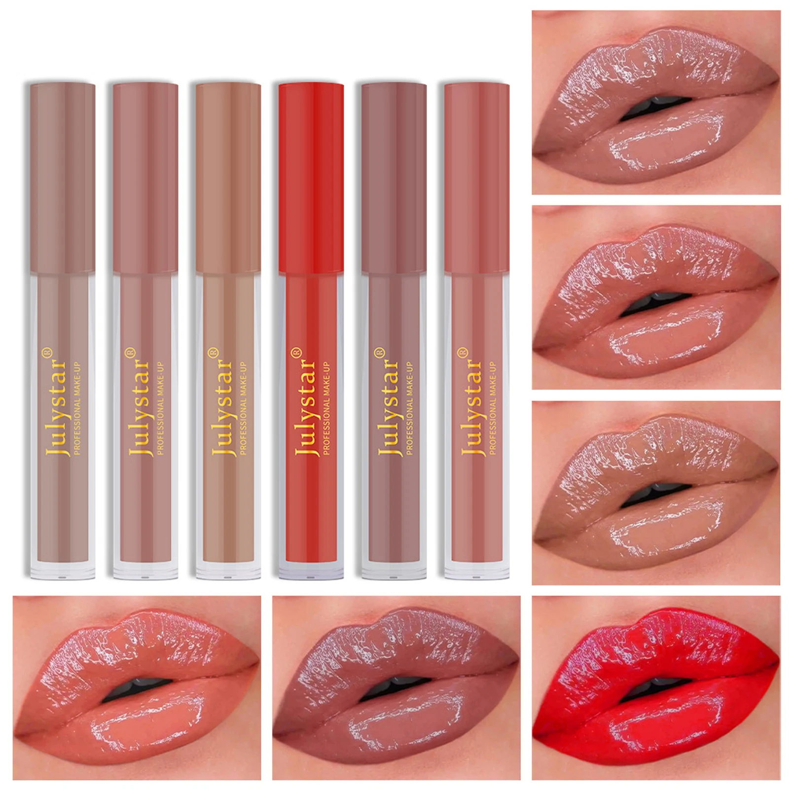 

Moisturizing Lip Glaze Velvet Natural Whitening No Stick Cup Waterproof Long Lasting High Pigment Red Sexy Lip Gloss Lipstick