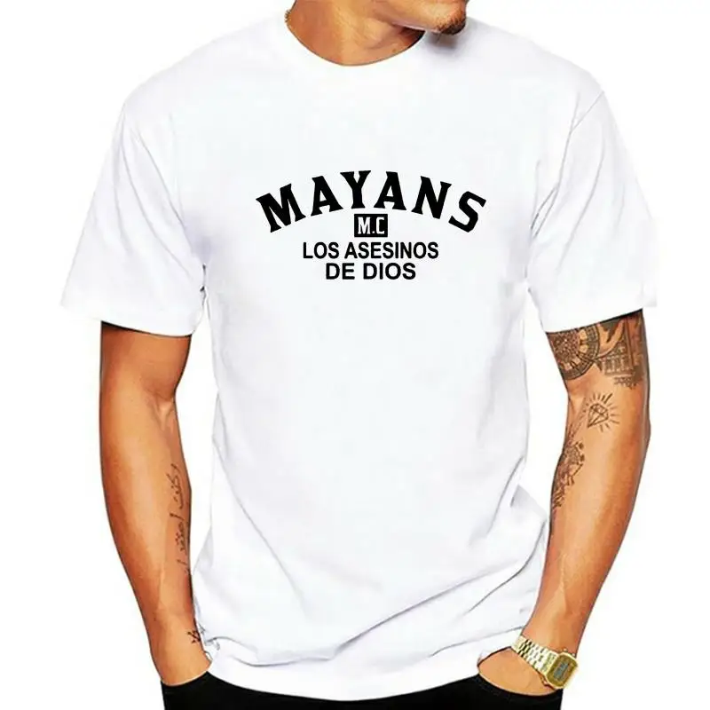 

Men t-shirt Mayans MC Black Slogan Front Print Only tshirt Women t shirt