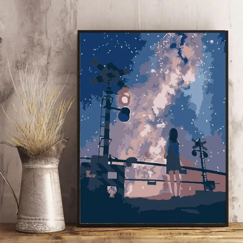 

8145290 Digital oil painting DIY handmade digital painting hanging painting sky cloud aesthetic decoration
