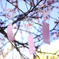 1pc japanese style wind bell japan wind chimes handmade glass home decora spa kitchen office decor crafts pattern arts decora