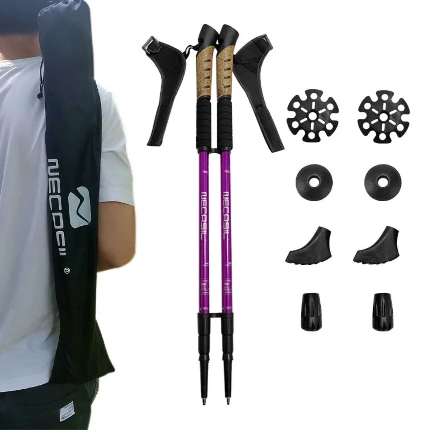 Альпинистская палка с прямым хвостовиком 6061 алюминиевый сплав внутренний замок