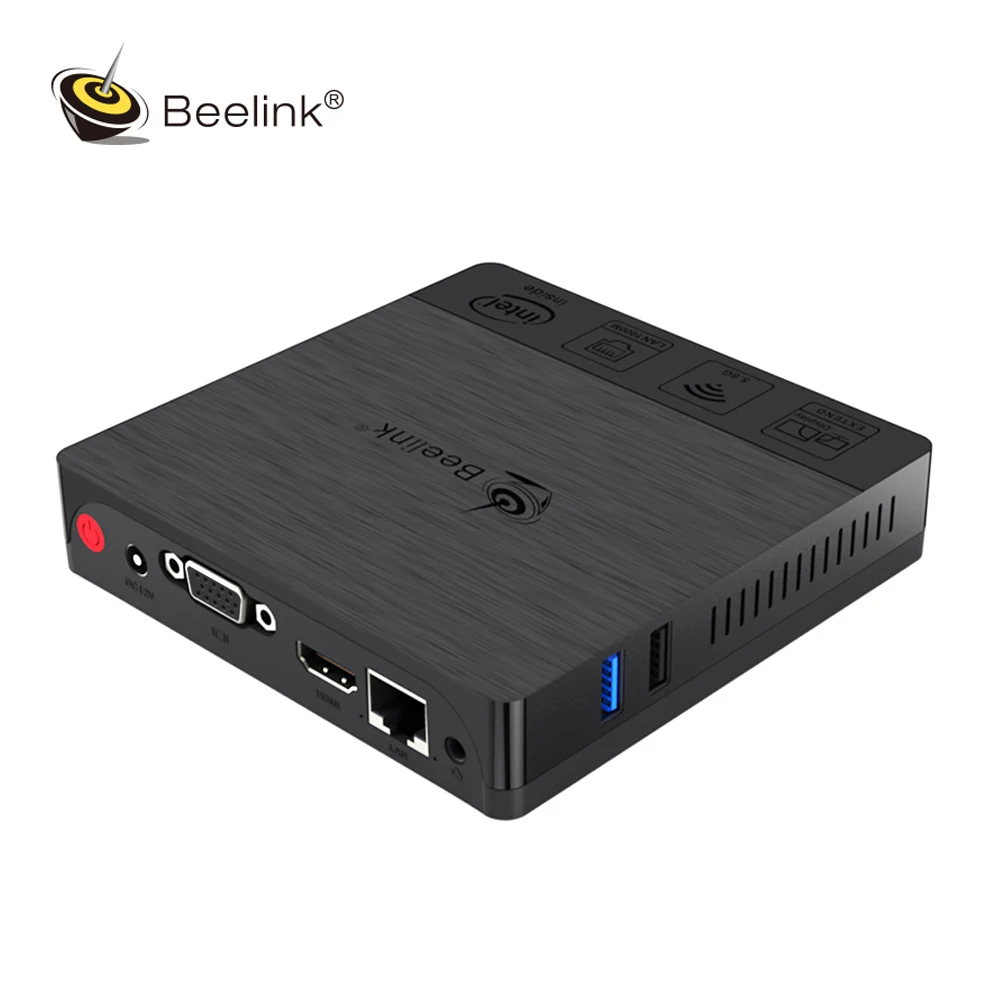 Beelink BT3 Pro Intel Atom Z8350 Windows 10 мини-ПК 4 Гб 64 2 4G Φ Wifi 1000M Lan BT4.0 настольный мини-компьютер VS