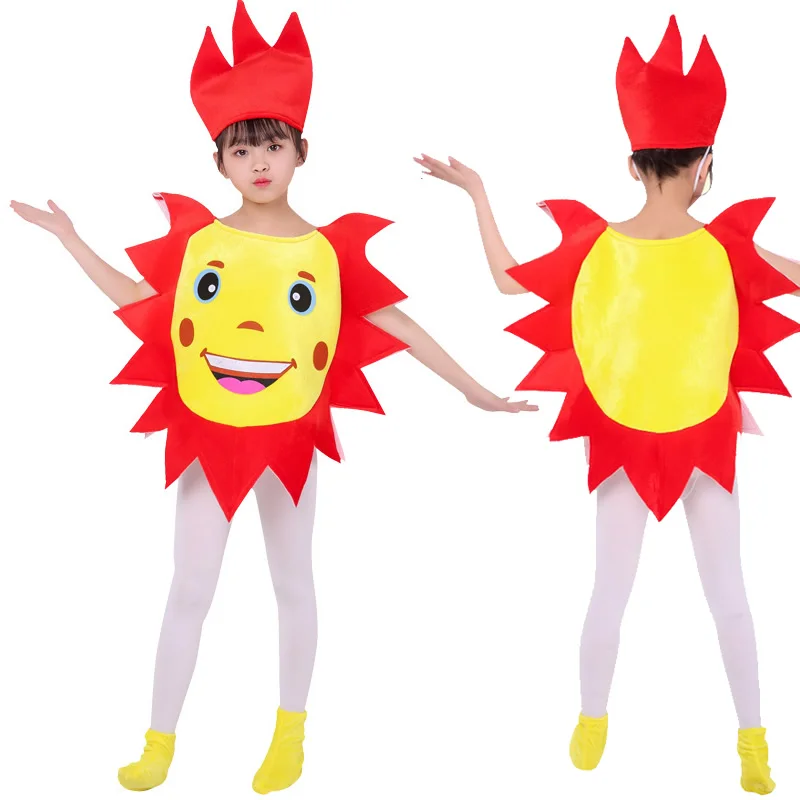 Детский костюм для косплея с изображением солнца луны звезд облаков капель дождя