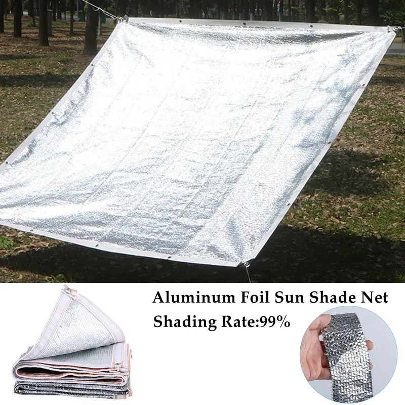 

Big Size 99% Aluminum Foil Sun Shade Cloth Balcony Garden Shelter Sunshade Net Pavilion Gazebo Awning Pergolar Shading Sail