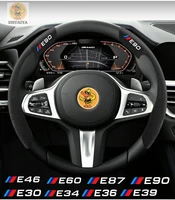 2pcs car steering wheel cover winter anti skid steering wheel plush card cover for e30 e34 e36 e39 e46 e60 e61 e84 e87 e90