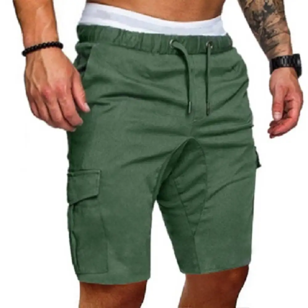 

Mens Short Pants Fashion Cargo Shorts Casual Male Beach Board Sports Trousers Drawstring Elastic Waist Sweatpants M--XXXXL