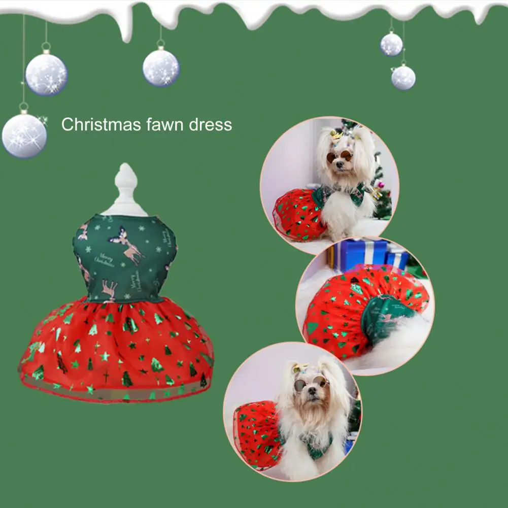 

Pet Christmas Dress Comfortable Pet Dress Christmas Pet Princess Dress
