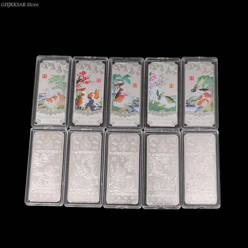 

Памятная монета-кролик 2023, сувенир в виде китайского знака зодиака, коллекция китайских новогодних монет с лунным календарем