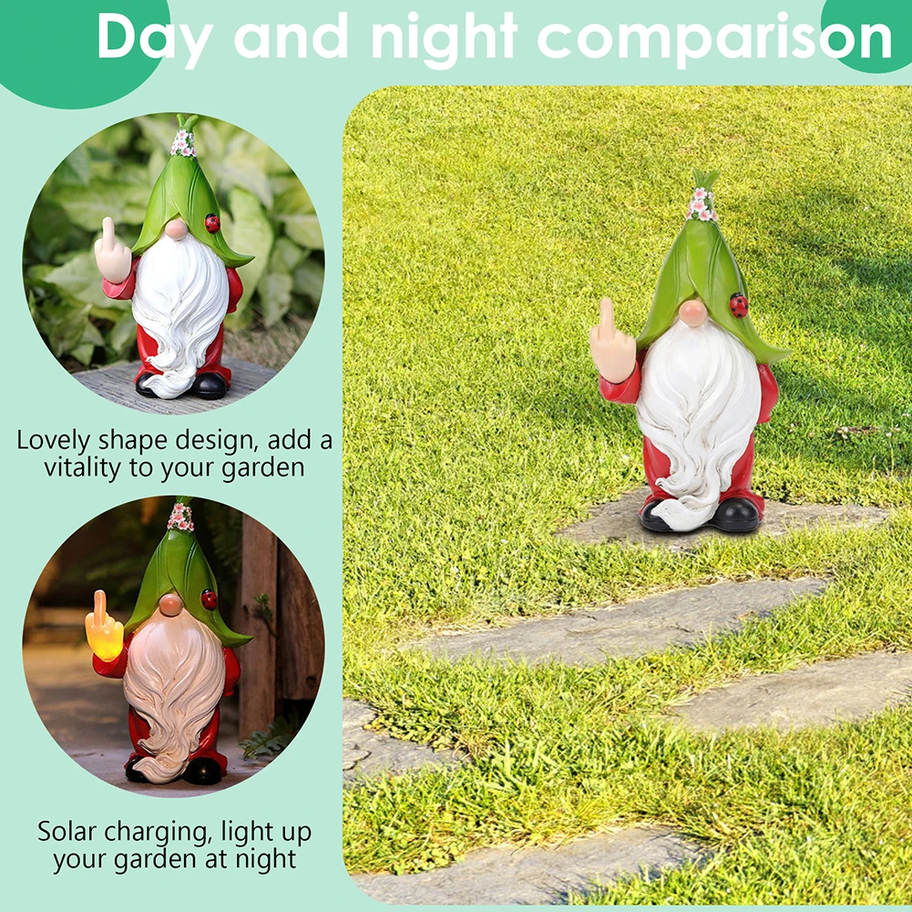 

Декоративная лампа с карликовой солнечной батареей, декоративная лампа с солнечной батареей, садовая лампа, карликовая скульптура, лампы на солнечной батарее для рождественского декора