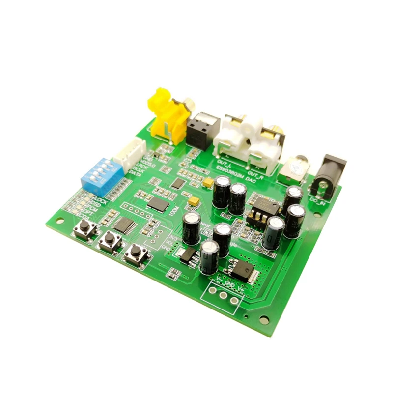 ES9038Q2M I2S IIS DSD DOP коаксиальное волокно SPDIF цифровой аудио DAC декодер плата Поддержка