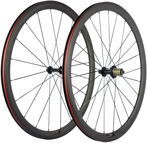 

1 Pair of Road Bike Carbon 700C Clincher Wheelset Super Light Bicycle Wheels 38mm Depth (fit for Shiman0 Cassette)