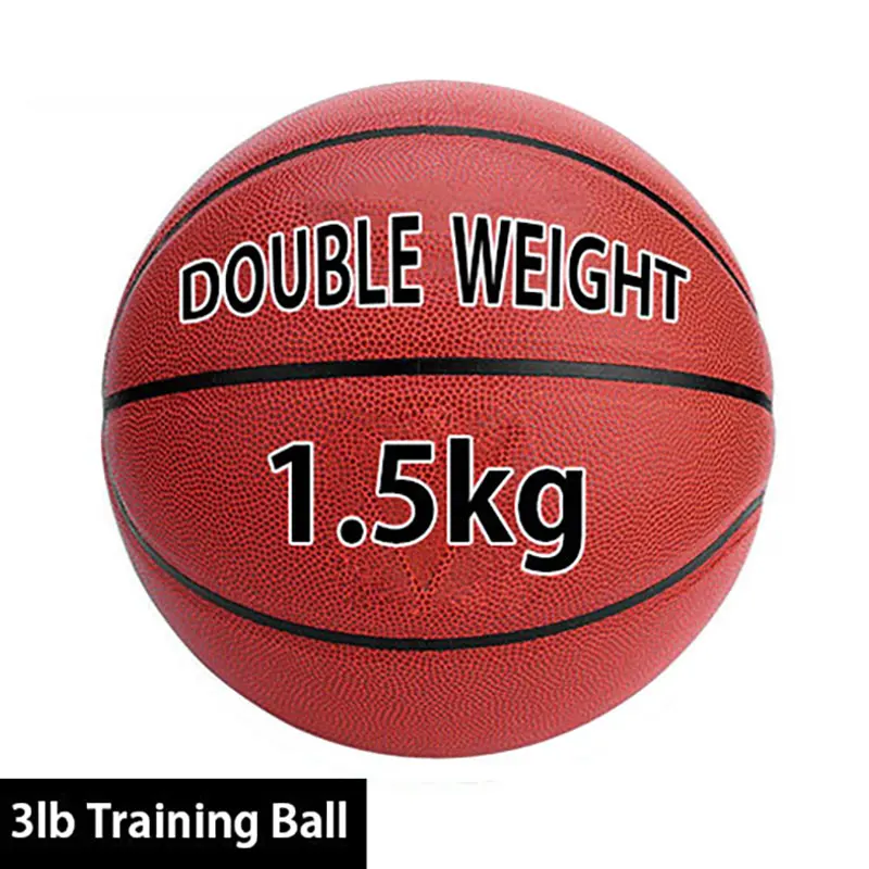 Double Weight Heavy Basketball Regular Size and Bounce Weighted Basketball Strength Dribbling Training Ball 3lb 1.5kg