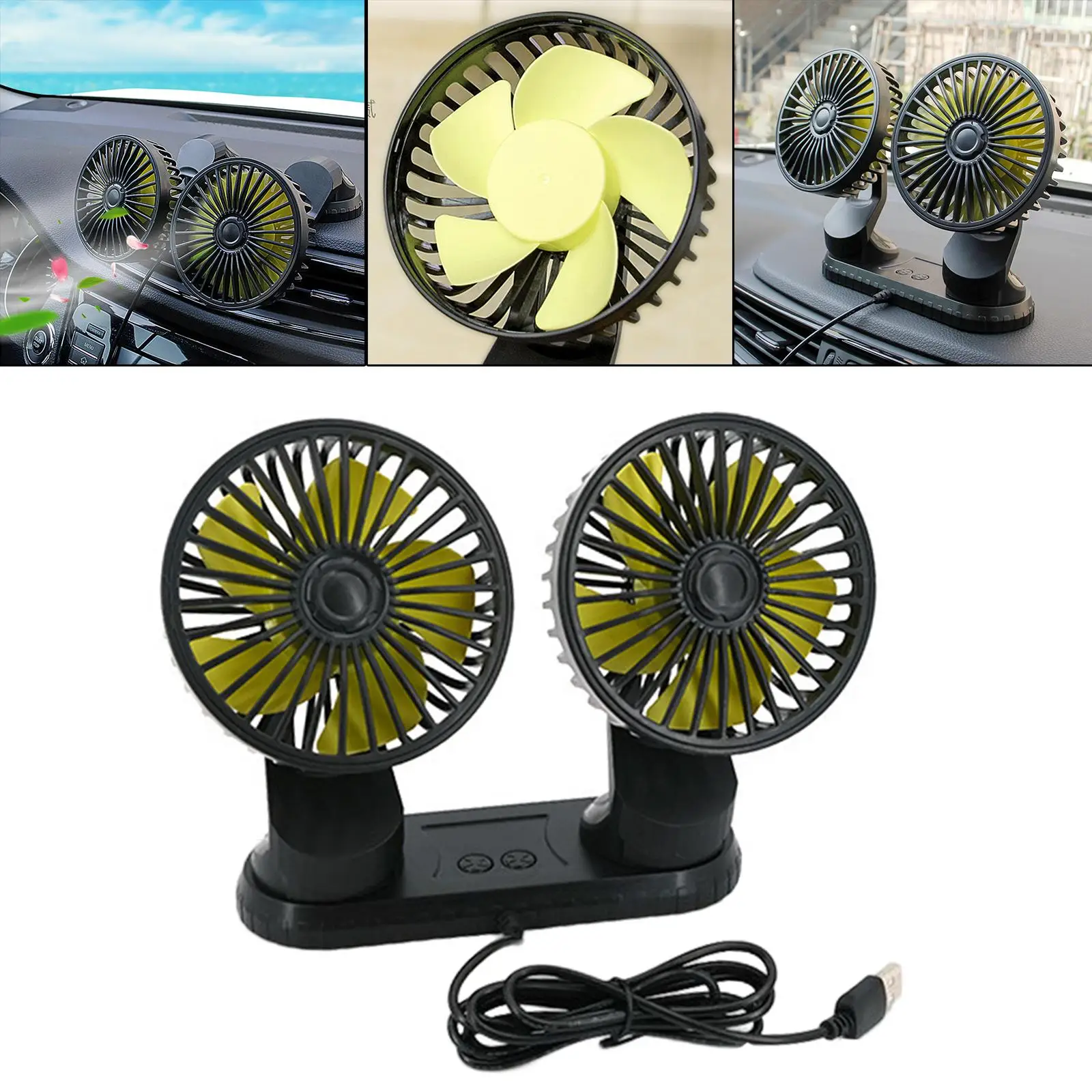 

Rotatable Car Dashboard Fan Powerful Baby